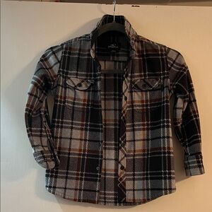 O'Neill Black and Brown Plaid Shirt